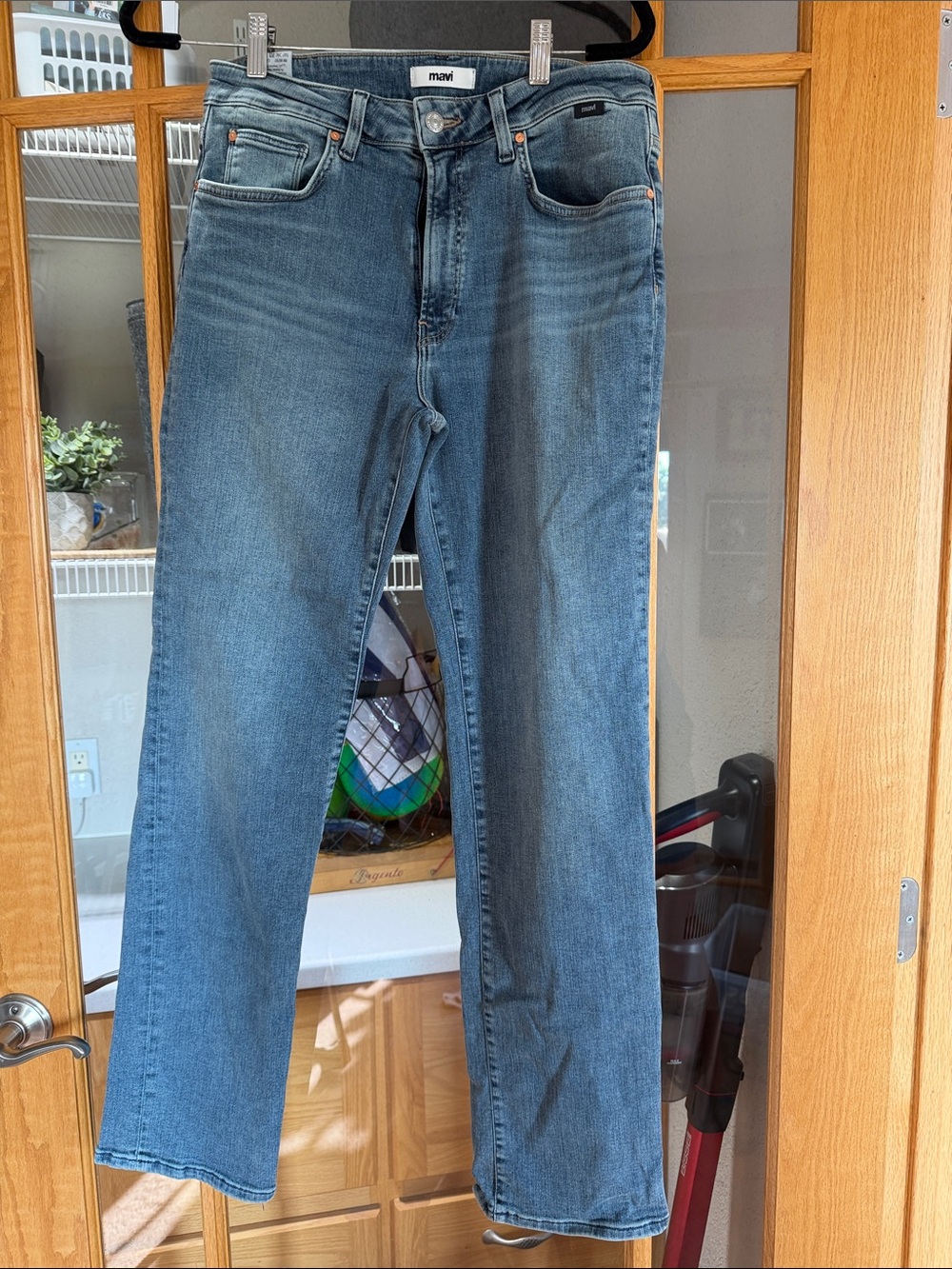 Mavi Ladies Classic Straight Jeans in Medium Blue